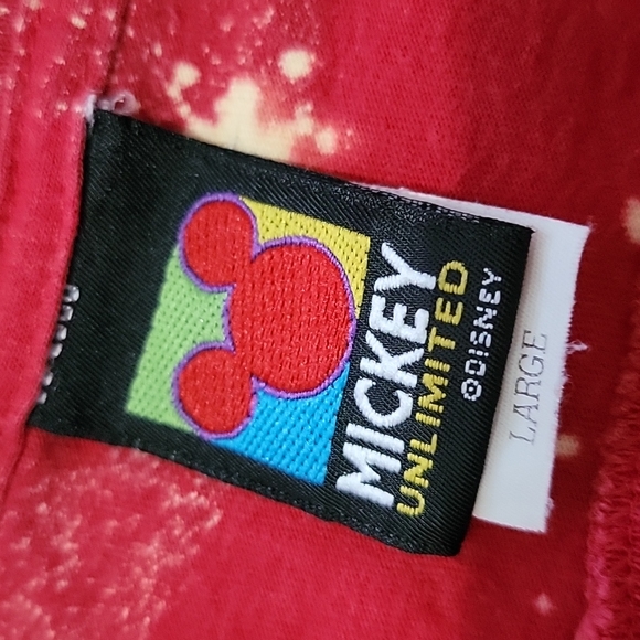 ๐ VINTAGE ULTRA RARE MICKEY MOUSE BLEACHED CUSTOM CROPPED OVERSIZE T SHIRT - Picture 3 of 6